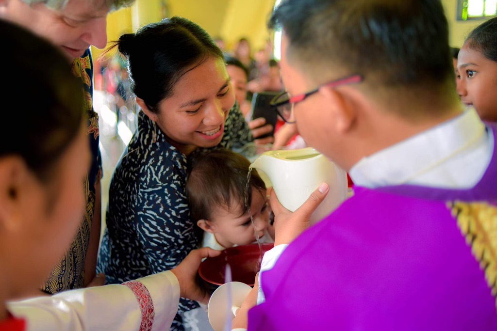 Joyous Baptism in Indonesia and FPC Dedication March 12 after the Sermon